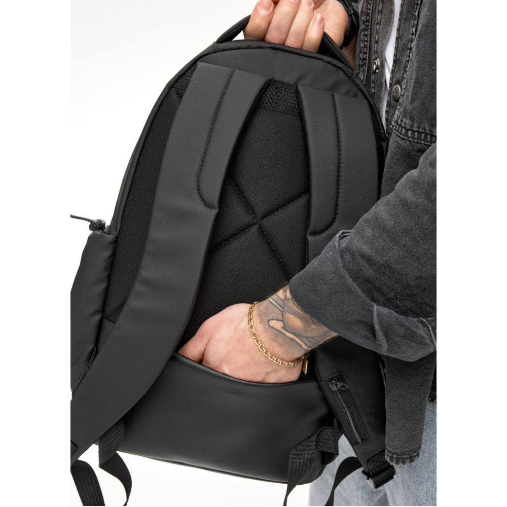 Чоловічий рюкзак Sambag Zard Neo чорний з декором 43 х 27 х 13 см (25000264m)