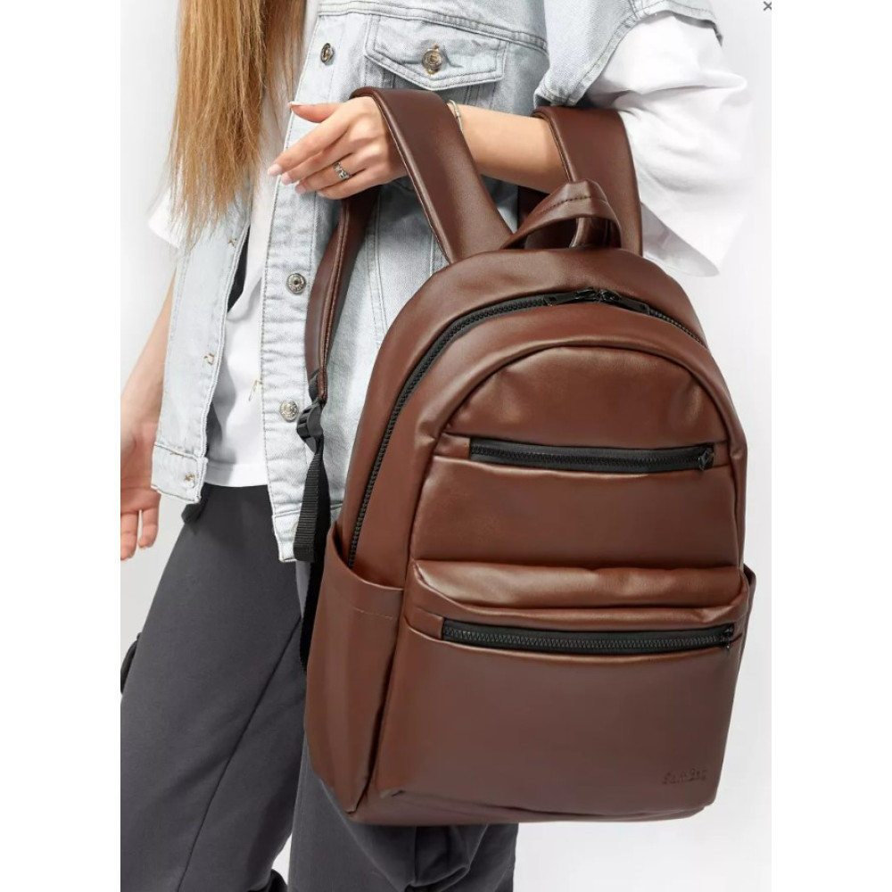 Жіночий рюкзак Sambag Zard LKTn шоколад 46 x 28 x 13 см (25058020)