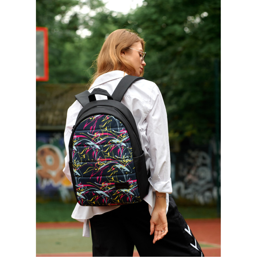 Жіночий рюкзак Sambag ZARD LRT чорний ABSTRACT 46 х 28 х 13 см (25088707)
