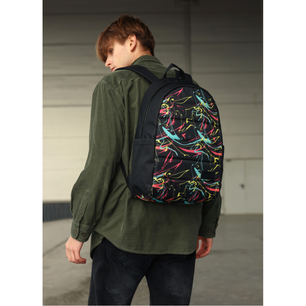 Чоловічий рюкзак Sambag ZARD LRT чорний ABSTRACT 46 х 28 х 13 см (25088707m)