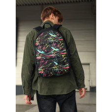 Мужской рюкзак Sambag ZARD LRT черный ABSTRACT 46 х 28 х 13 см (25088707m)
