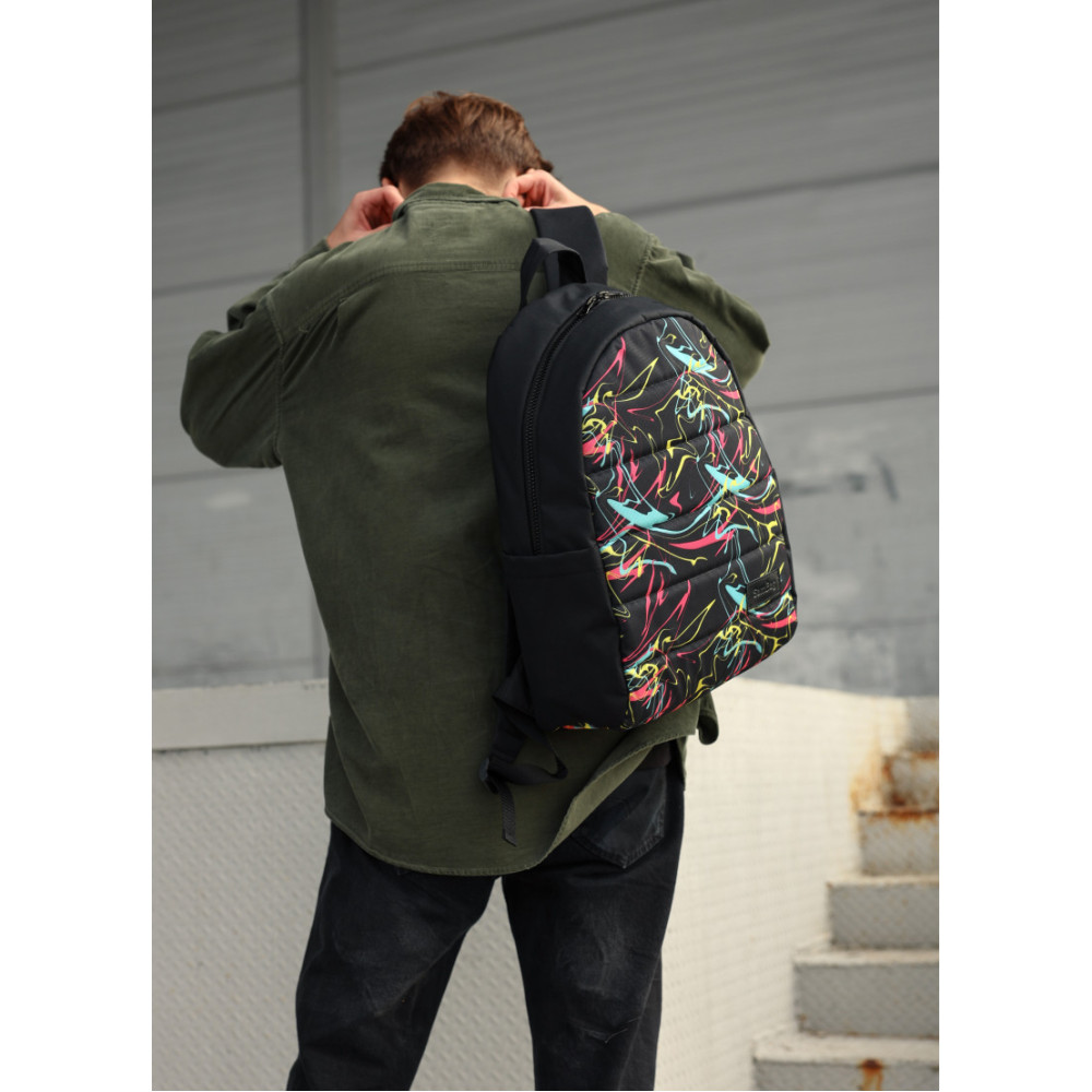 Чоловічий рюкзак Sambag ZARD LRT чорний ABSTRACT 46 х 28 х 13 см (25088707m)