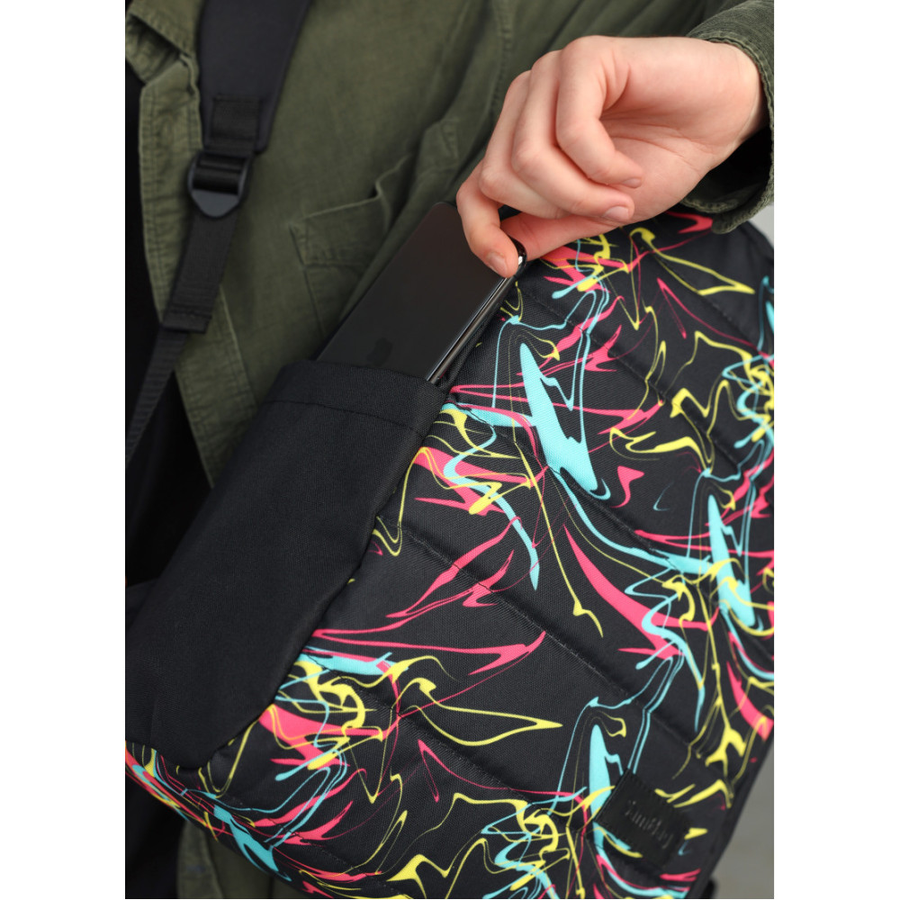 Чоловічий рюкзак Sambag ZARD LRT чорний ABSTRACT 46 х 28 х 13 см (25088707m)