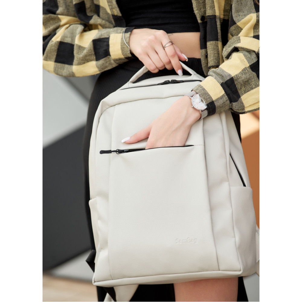 Жіночий рюкзак Sambag ZARD сірий 40 х 28 х 14 см (25428030)
