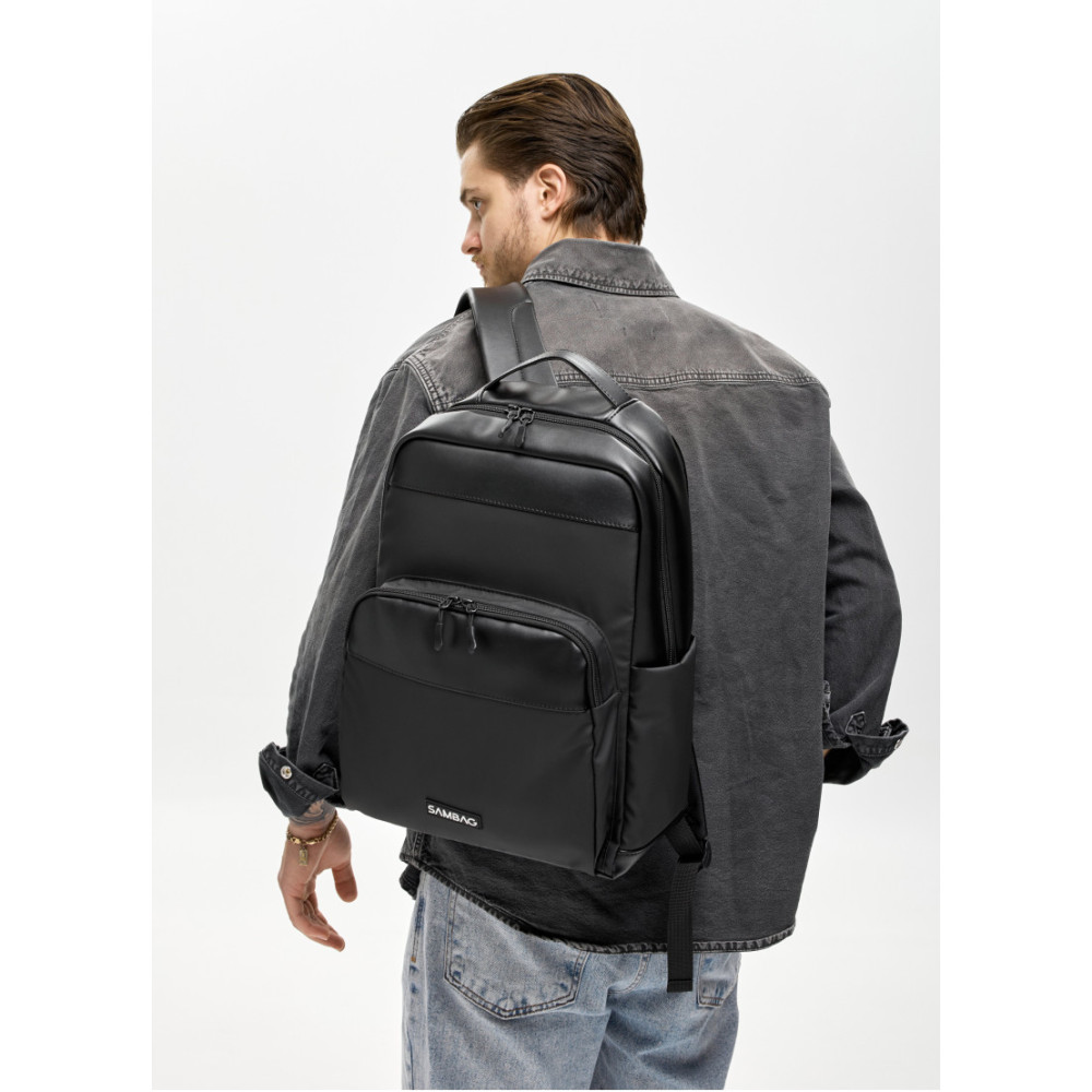 Чоловічий рюкзак Sambag Zard MOD чорний 40 х 28 х 14 см (25438164m)