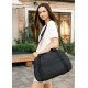 Женская спортивная сумка Sambag Vogue LQH черная тканевая 45 х 26 х 20 см (90221065)