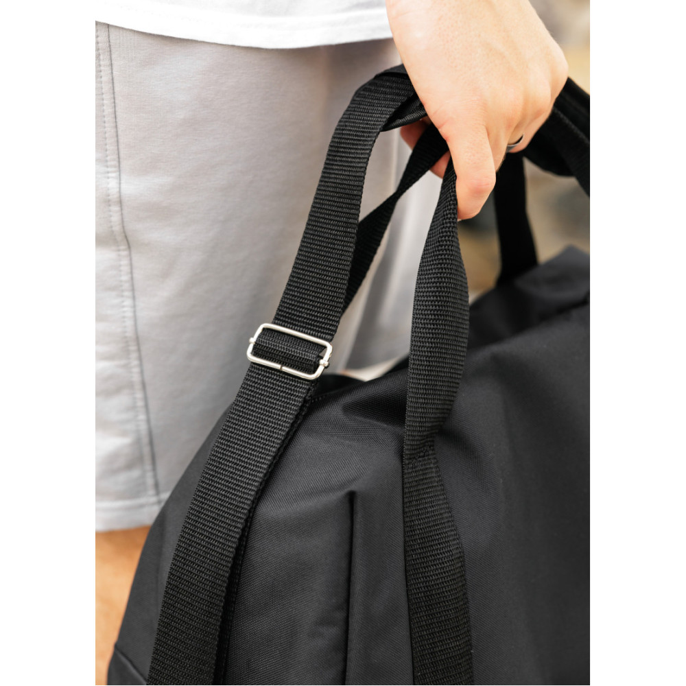 Чоловіча спортивна сумка Sambag Vogue LQH чорна тканева 45 х 26 х 20 см (90221065m)