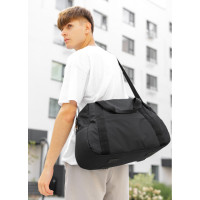 Чоловіча спортивна сумка Sambag Vogue LQH чорна тканева 45 х 26 х 20 см (90221065m)