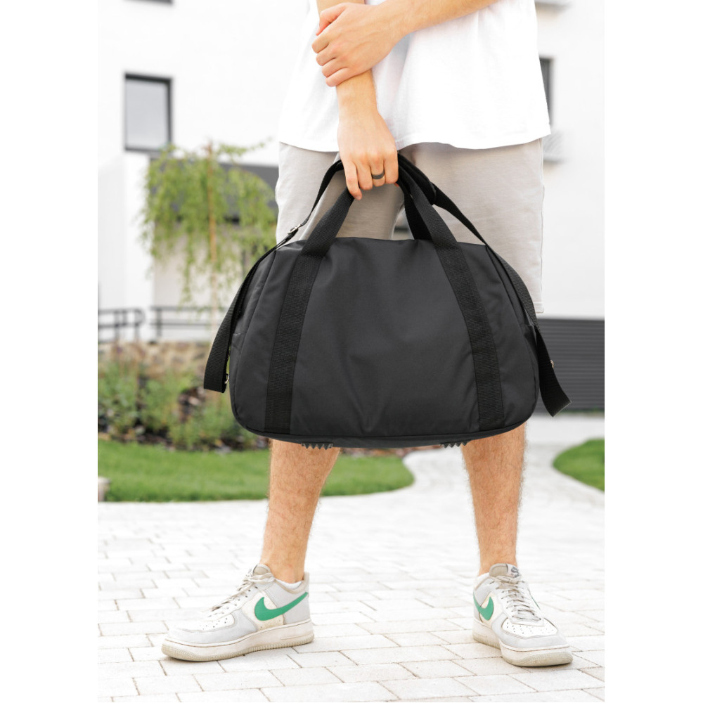 Чоловіча спортивна сумка Sambag Vogue LQH чорна тканева 45 х 26 х 20 см (90221065m)