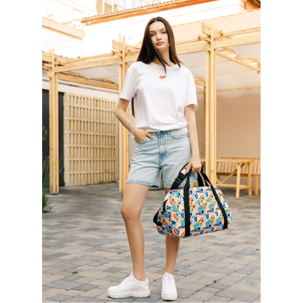 Жіноча спортивна сумка Sambag Vogue LQH принт "Light" 45 х 26 х 20 см (90221711)