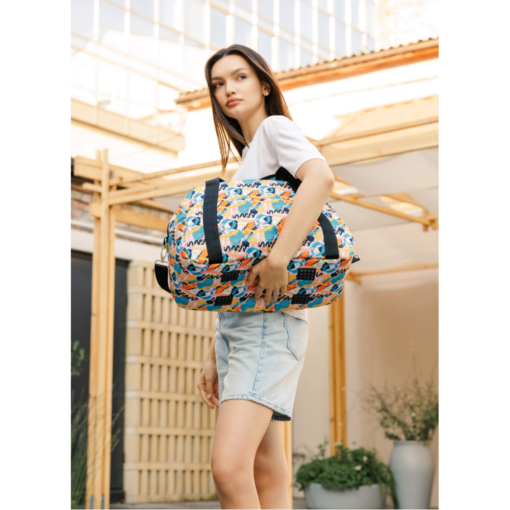 Жіноча спортивна сумка Sambag Vogue LQH принт "Light" 45 х 26 х 20 см (90221711)