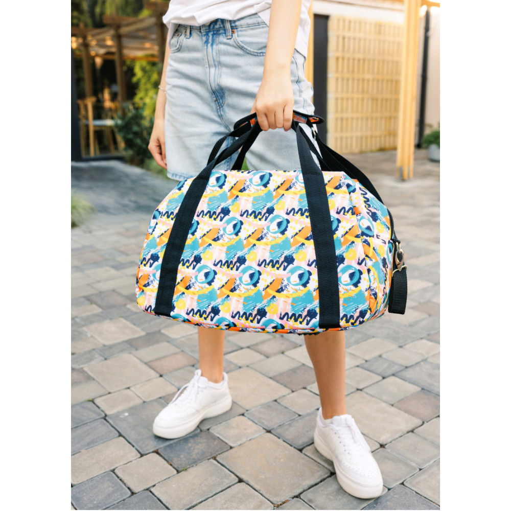 Жіноча спортивна сумка Sambag Vogue LQH принт "Light" 45 х 26 х 20 см (90221711)