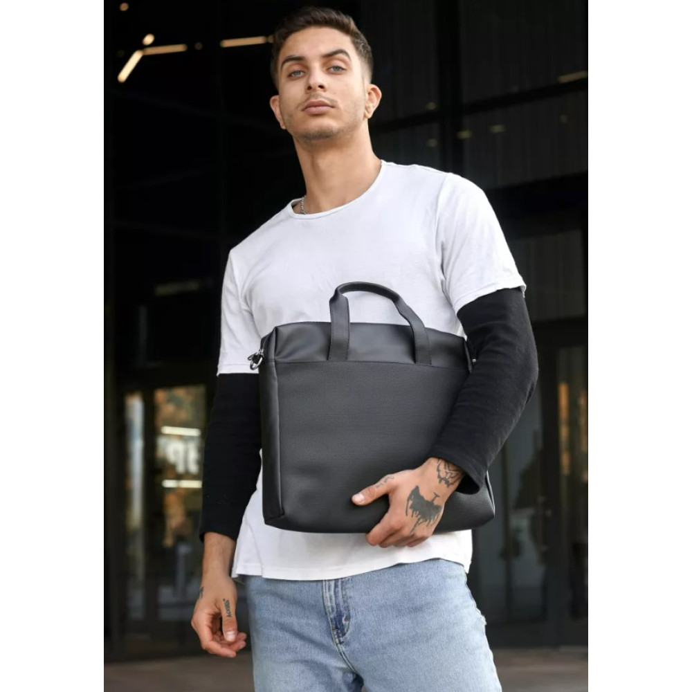 Сумка для ноутбука Sambag чорна з перфорацією 51211301