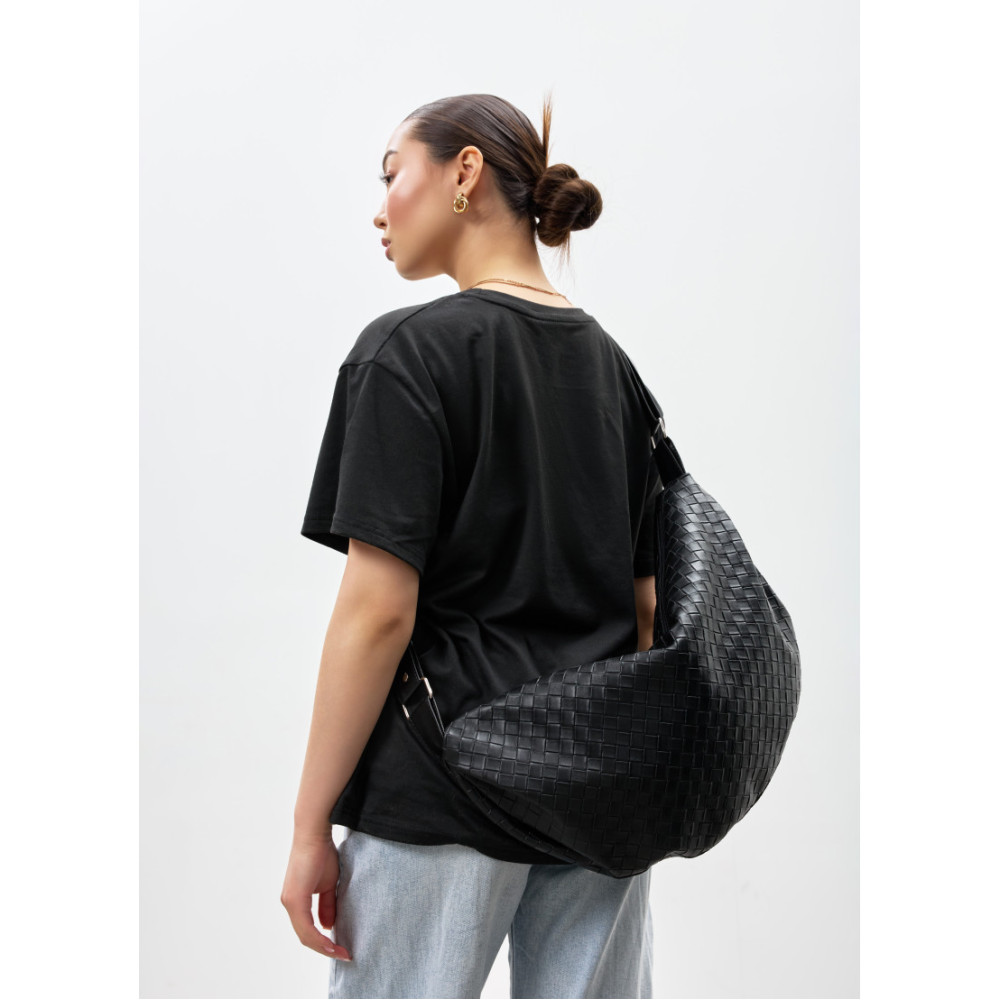 Жіноча сумка Sambag Bag-glove чорна 50 х 28 х 5 см (53400067)