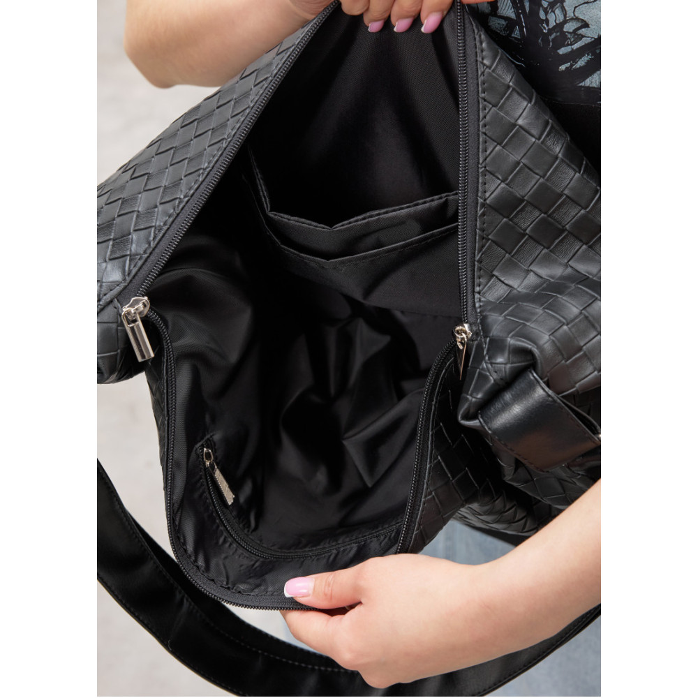 Жіноча сумка Sambag Bag-glove чорна 50 х 28 х 5 см (53400067)