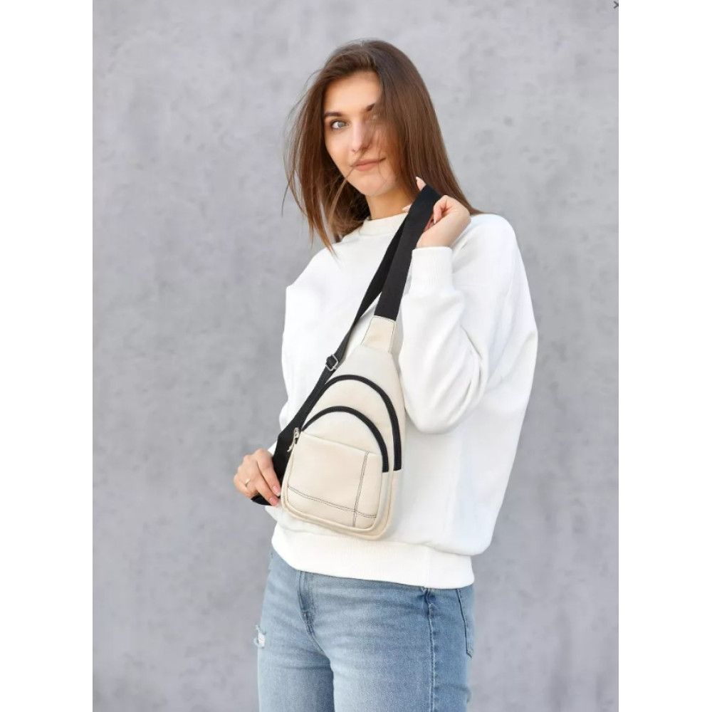 Сумка жіноча Sambag Polo Brooklyn молочна 29 х 19 х 6 см (83111011)