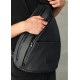 Сумка через плече слінг Sambag Brooklyn MSH чорний з перфорацією 34 х 26 х 10 см (83311301m)