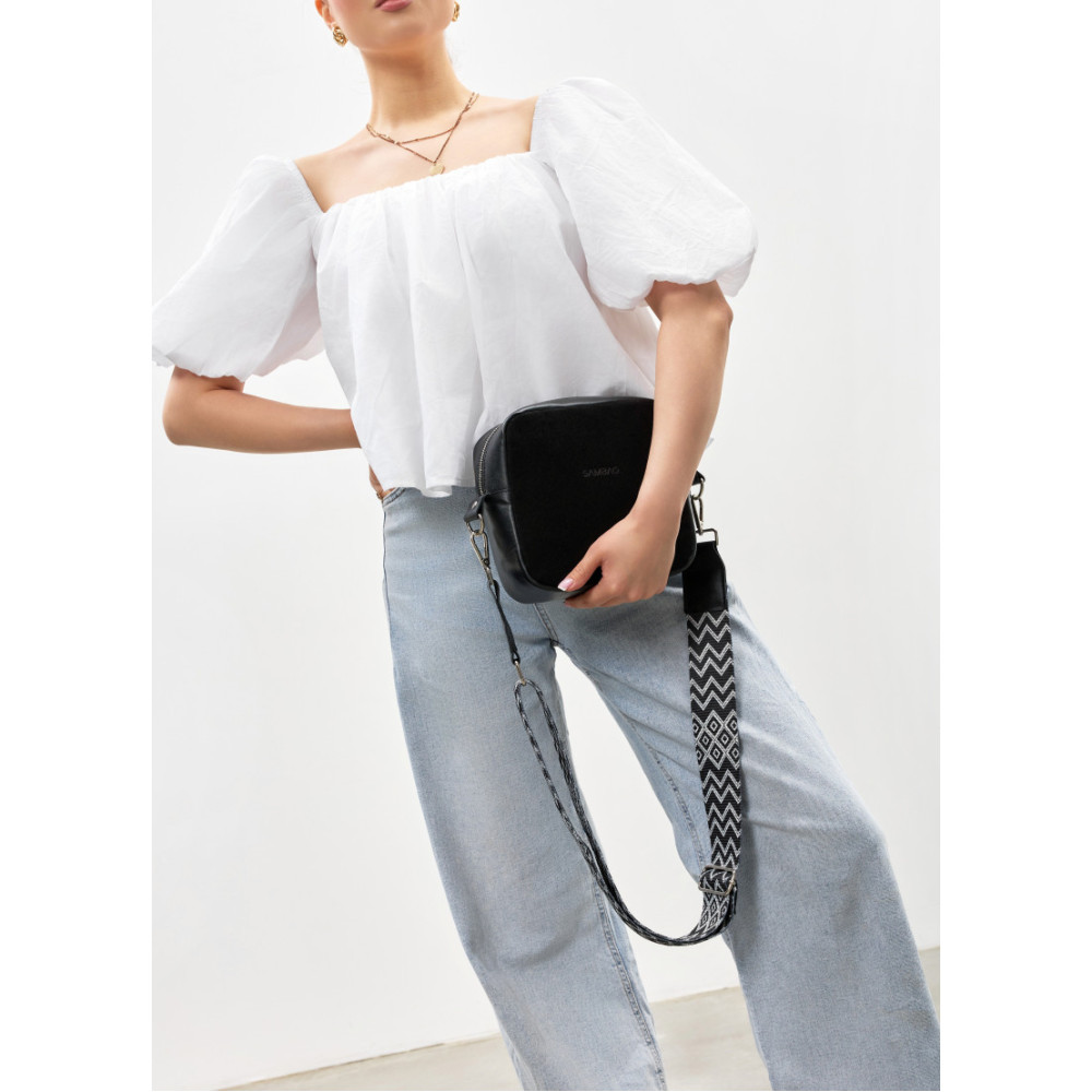 Жіноча кросбоді сумка Sambag Frame чорна 20 × 20 × 8 см (50223401)