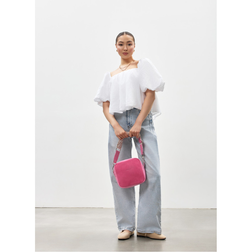 Жіноча кросбоді сумка Sambag Frame рожева 20 × 20 × 8 см (50223406)