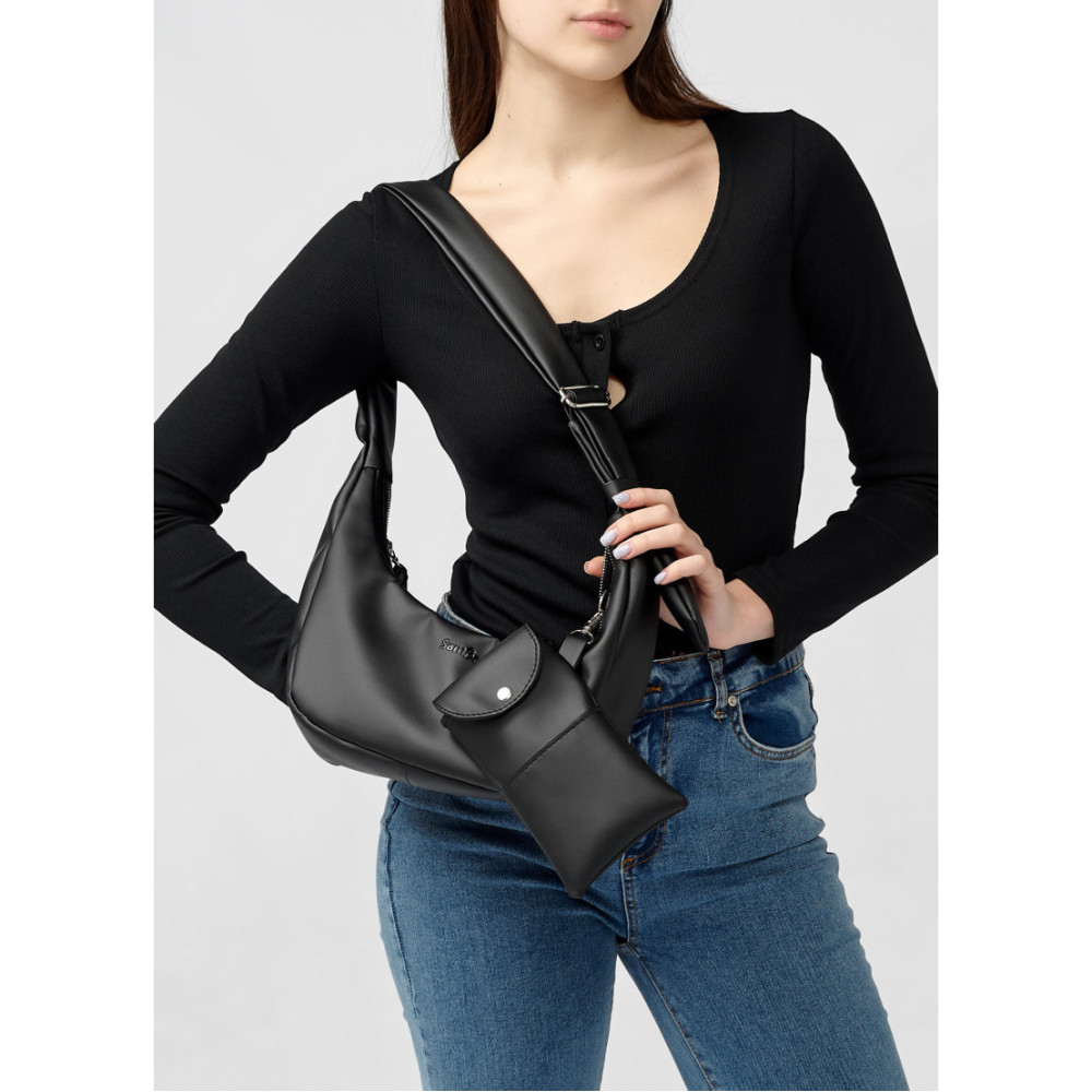 Сумка жіноча Sambag HOBO S чорний 30 х 13 х 8 см (53100001)