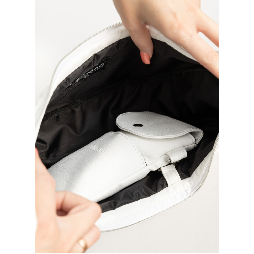 Сумка жіноча Sambag HOBO S белый 30 х 13 х 8 см (53100008)