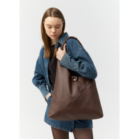 Женская сумка Sambag HOBO M шоколадная 35 х 40 х 8 см (53200020)