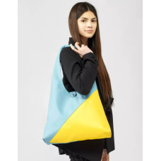 Женская сумка Sambag HOBO M желто-голубой 35 х 40 х 8 см (53200128)