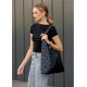 Сумка жіноча Sambag HOBO M чорна 35 х 40 х 8 см (53200702)