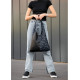Сумка жіноча Sambag HOBO M чорна 35 х 40 х 8 см (53200702)