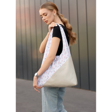 Женская сумка Sambag HOBO M с цветочным принтом 35 х 40 х 8 см (53200703)