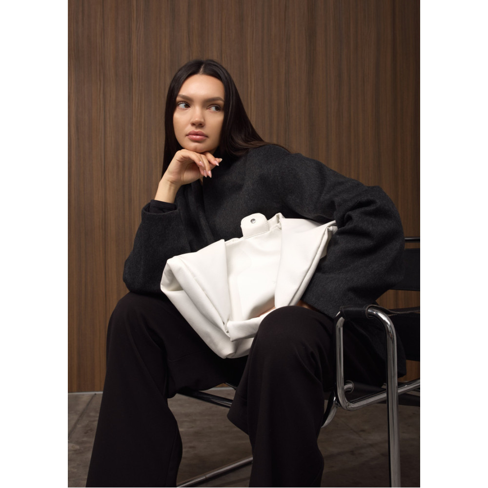 Жіноча сумка Sambag HOBO L біла 34 х 37 х 16 см (53300008)