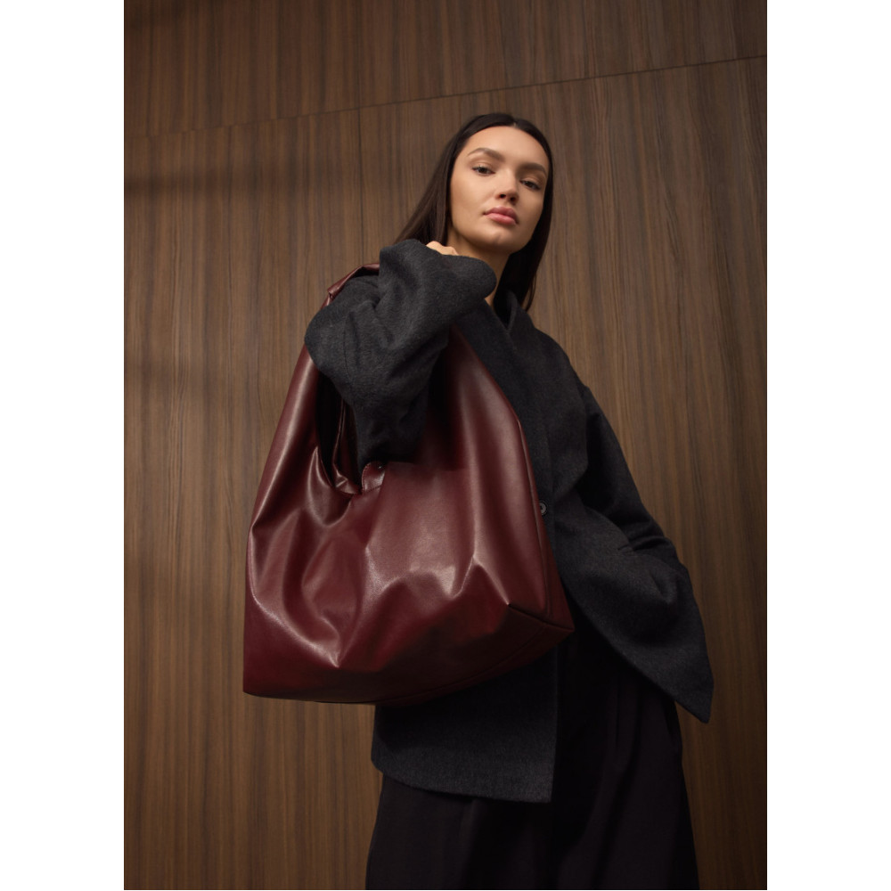 Женская сумка Sambag HOBO L бургунди 34 х 37 х 16 см (53300013)