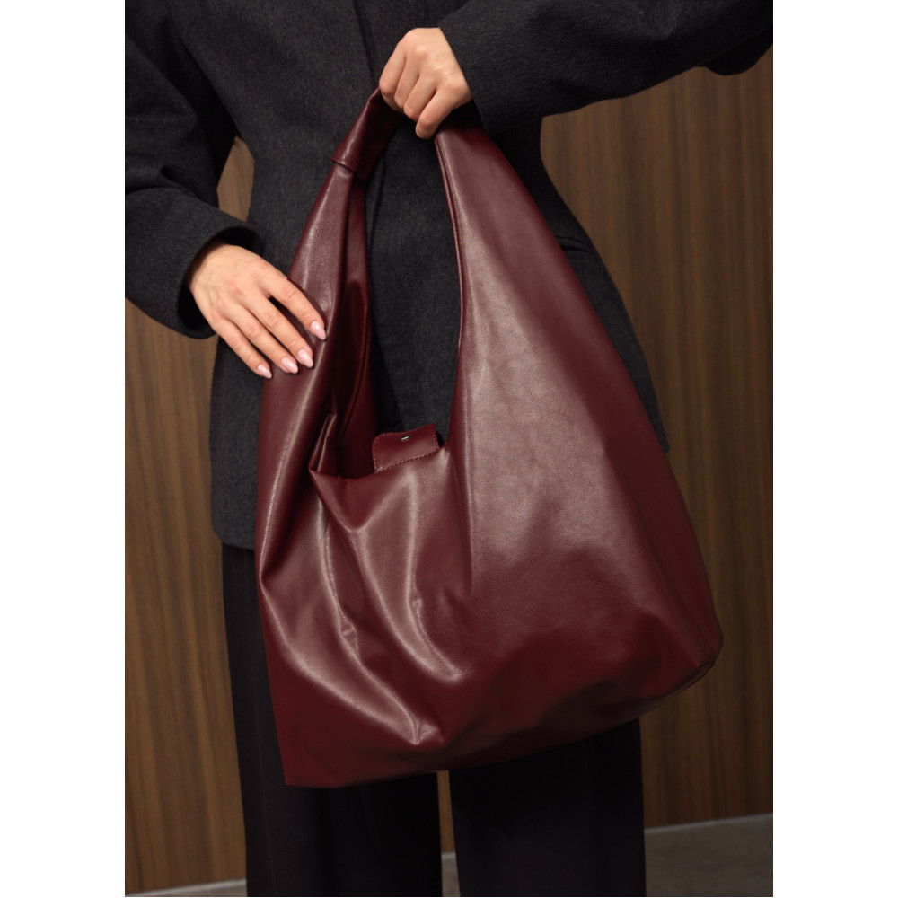 Женская сумка Sambag HOBO L бургунди 34 х 37 х 16 см (53300013)