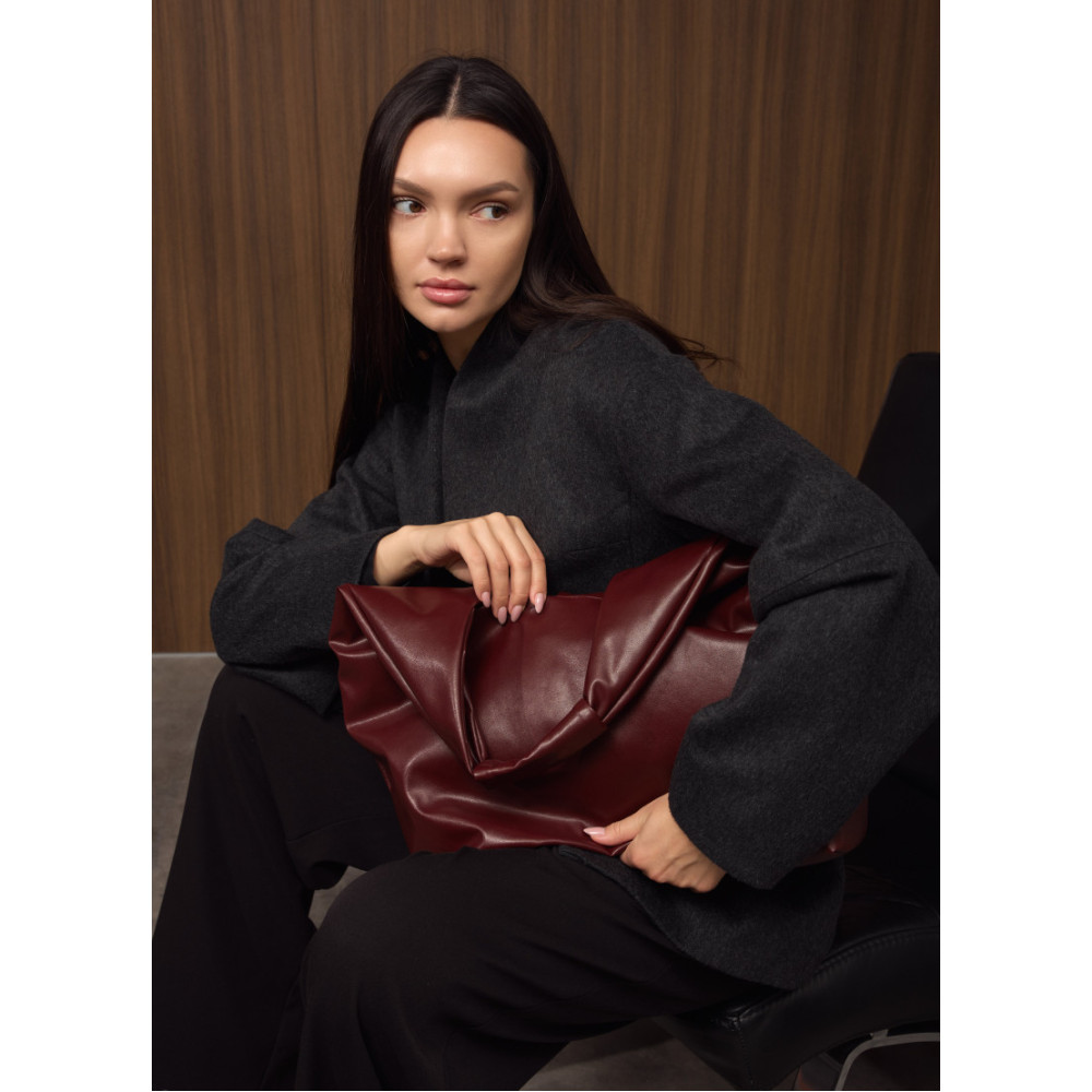 Женская сумка Sambag HOBO L бургунди 34 х 37 х 16 см (53300013)