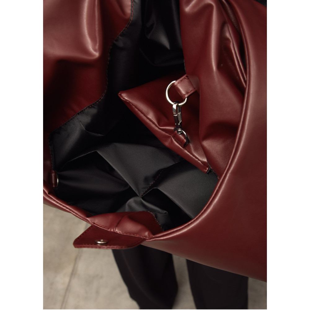 Женская сумка Sambag HOBO L бургунди 34 х 37 х 16 см (53300013)