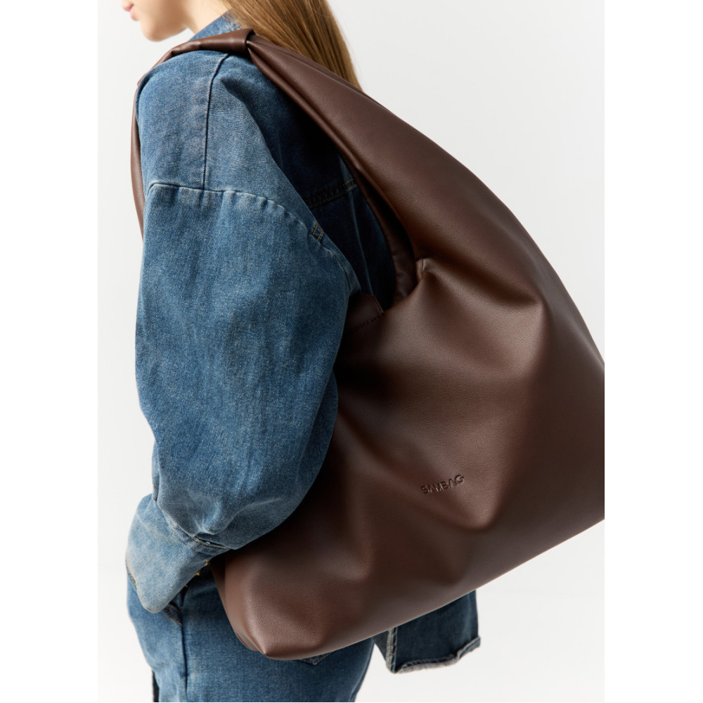 Женская сумка Sambag HOBO L шоколадная 34 х 37 х 16 см (53300020)