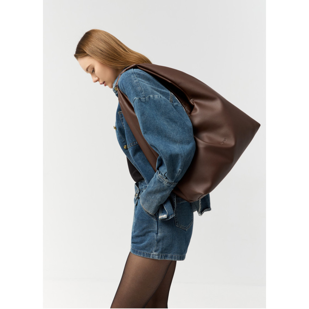 Женская сумка Sambag HOBO L шоколадная 34 х 37 х 16 см (53300020)