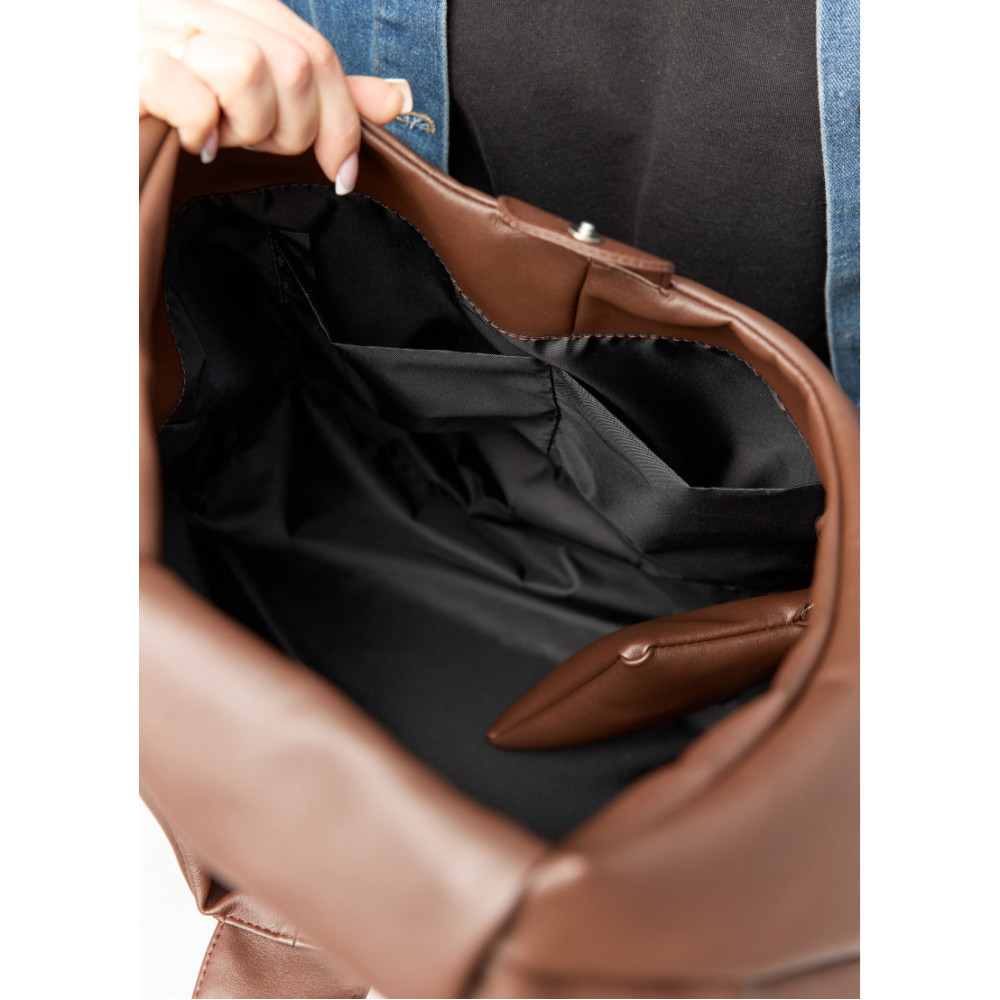 Женская сумка Sambag HOBO L шоколадная 34 х 37 х 16 см (53300020)