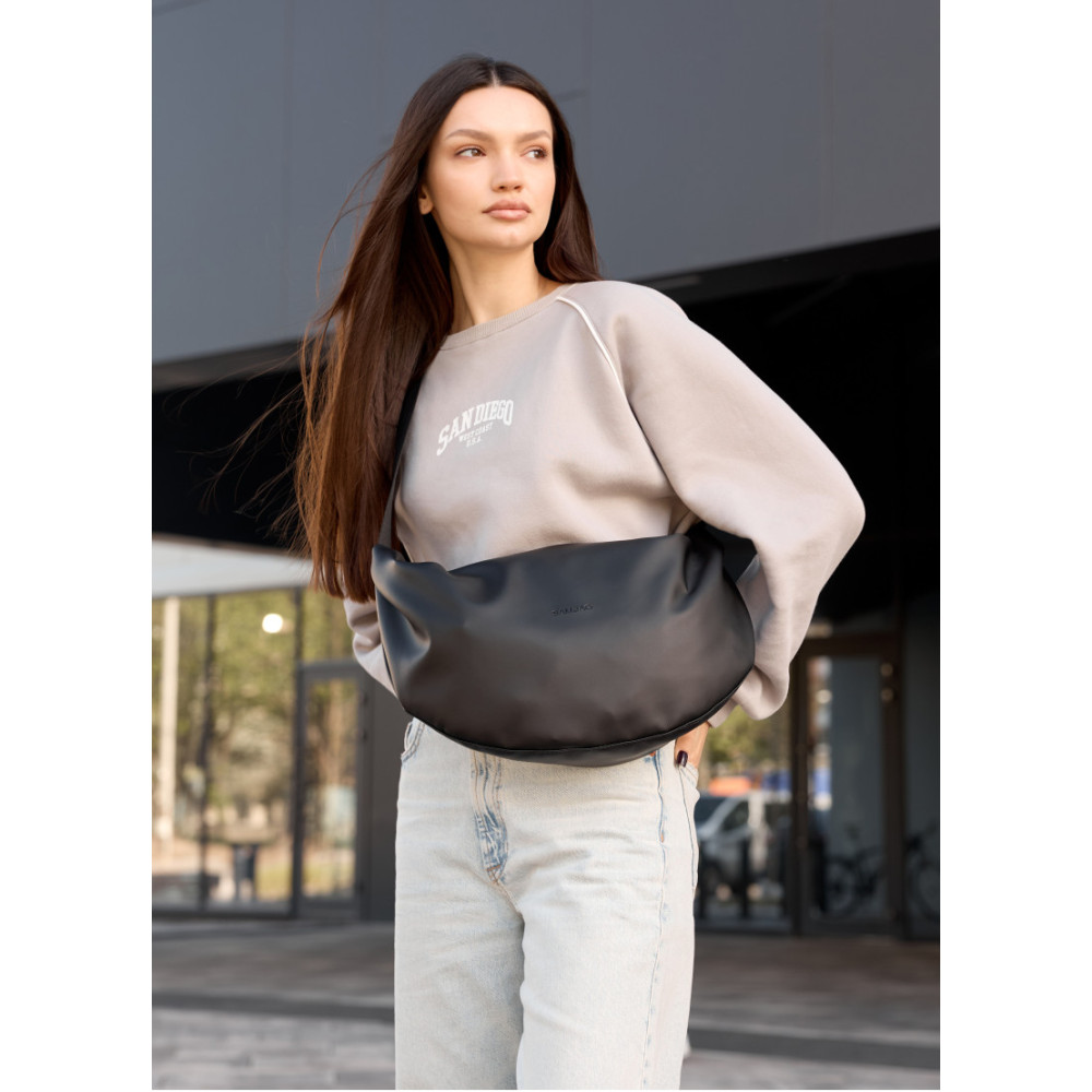Сумка жіноча Sambag HOBO BAG-GLOVE Чорна 28 х 58 х 4 см (53400001)