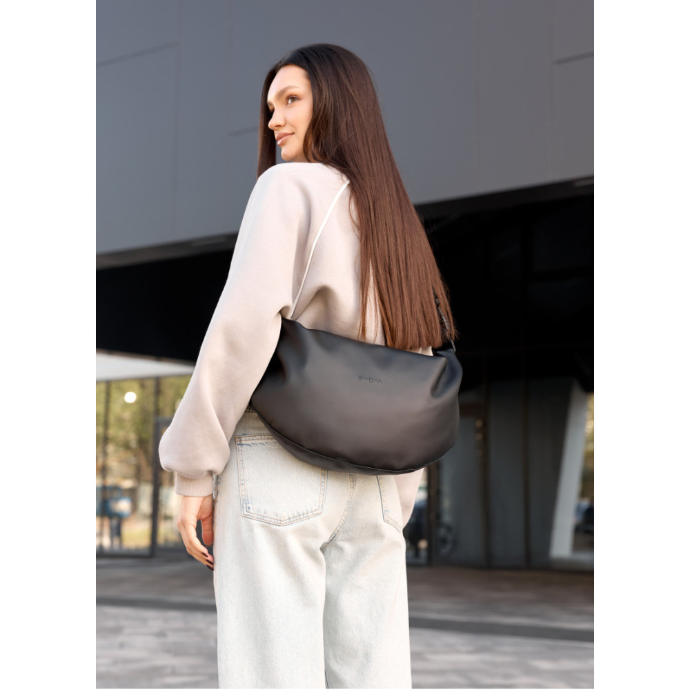 Сумка жіноча Sambag HOBO BAG-GLOVE Чорна 28 х 58 х 4 см (53400001)