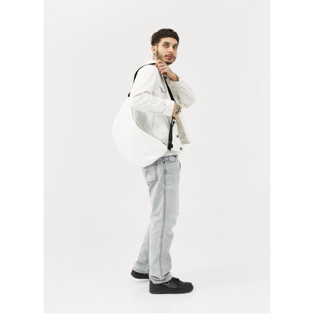 Мужская сумка Sambag HOBO BAG-GLOVE Белая 30 х 13 х 8 см (53400008m)