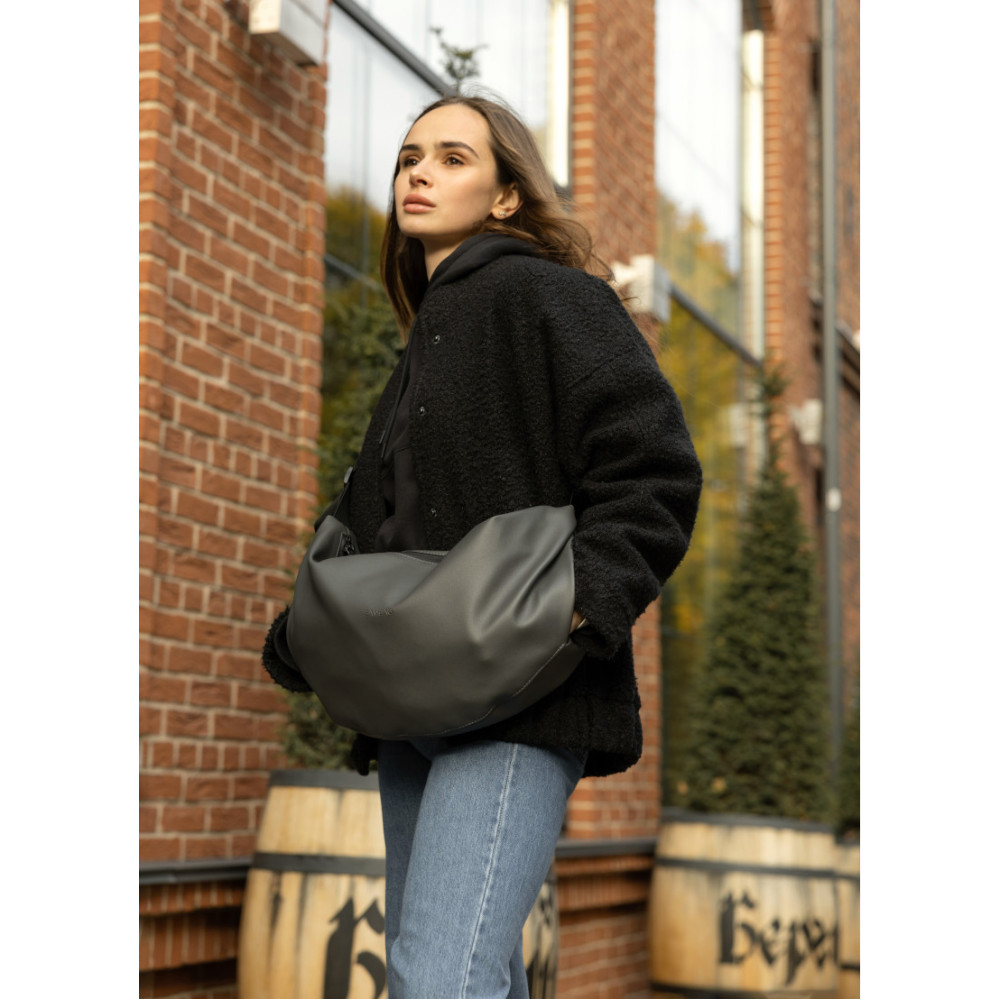 Сумка жіноча Sambag HOBO BAG-GLOVE Графіт 28 х 58 х 4 см (53400009)