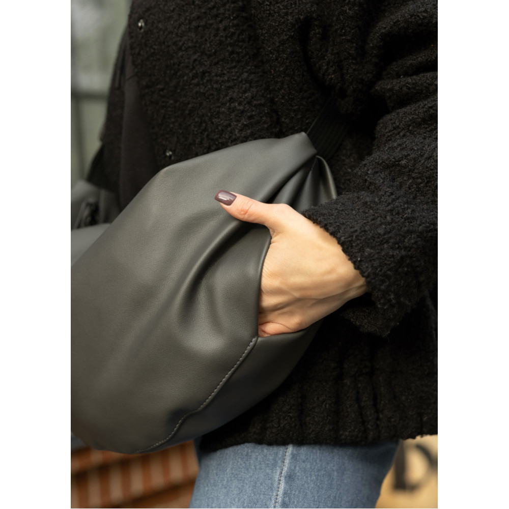 Сумка жіноча Sambag HOBO BAG-GLOVE Графіт 28 х 58 х 4 см (53400009)