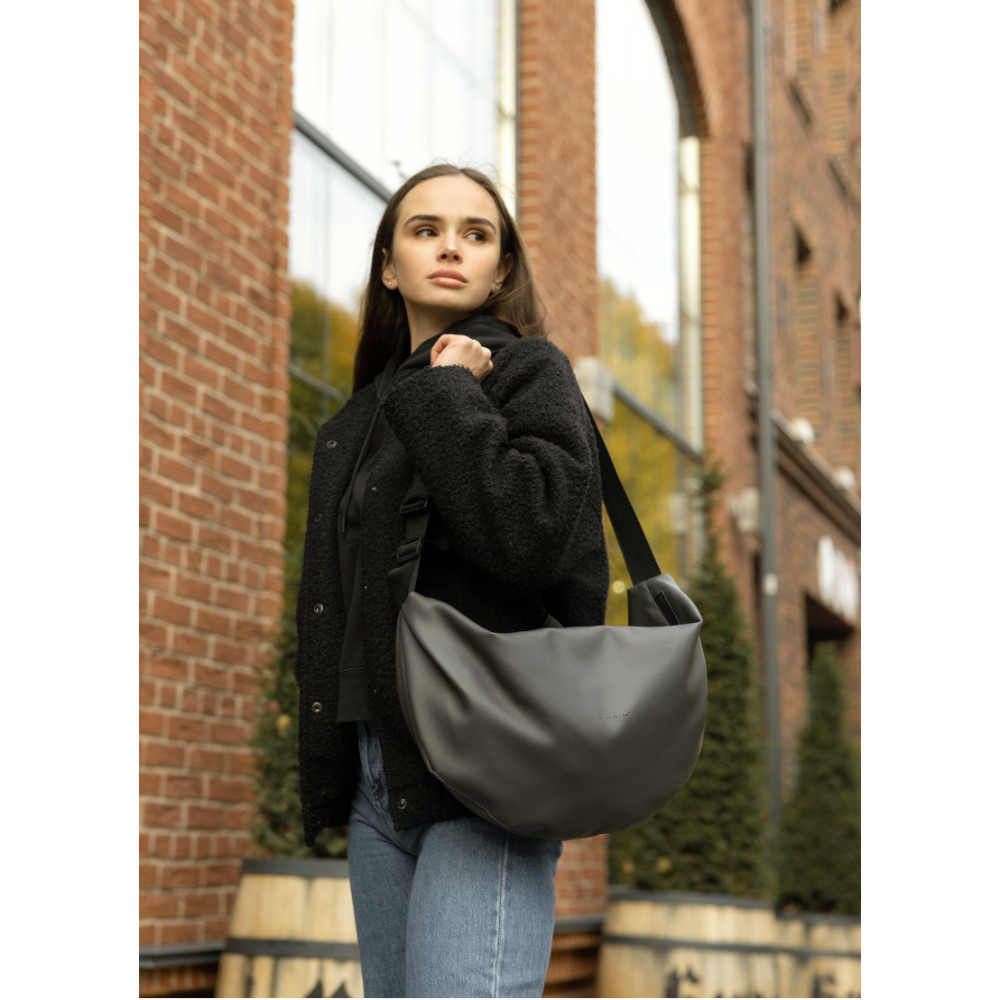 Сумка жіноча Sambag HOBO BAG-GLOVE Графіт 28 х 58 х 4 см (53400009)