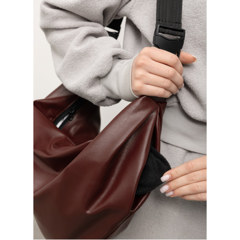 Жіноча сумка Sambag HOBO Bag-glove бургунді 50 х 28 х 5 см (53400013)