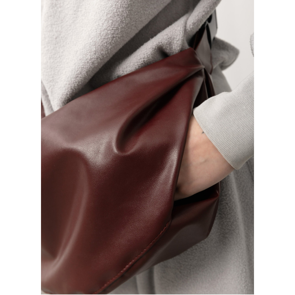 Жіноча сумка Sambag HOBO Bag-glove бургунді 50 х 28 х 5 см (53400013)