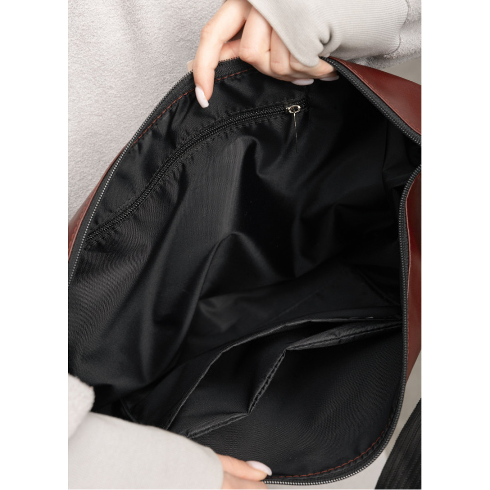 Жіноча сумка Sambag HOBO Bag-glove бургунді 50 х 28 х 5 см (53400013)