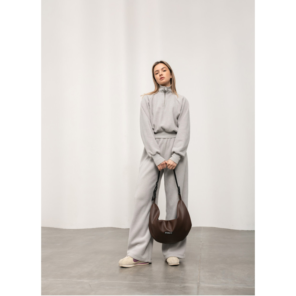 Жіноча сумка Sambag HOBO Bag-glove шоколадна 50 х 28 х 5 см (53400020)