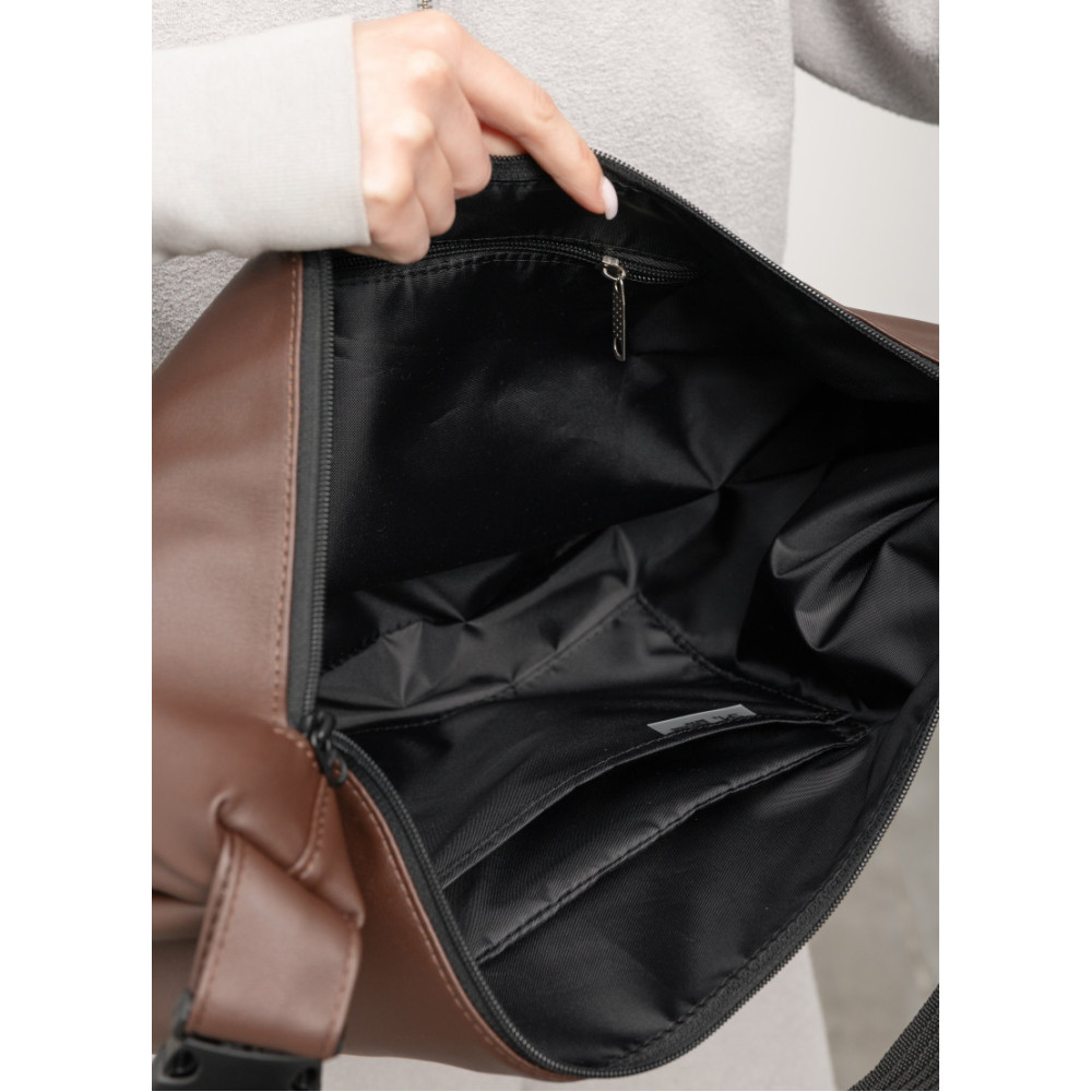 Жіноча сумка Sambag HOBO Bag-glove шоколадна 50 х 28 х 5 см (53400020)