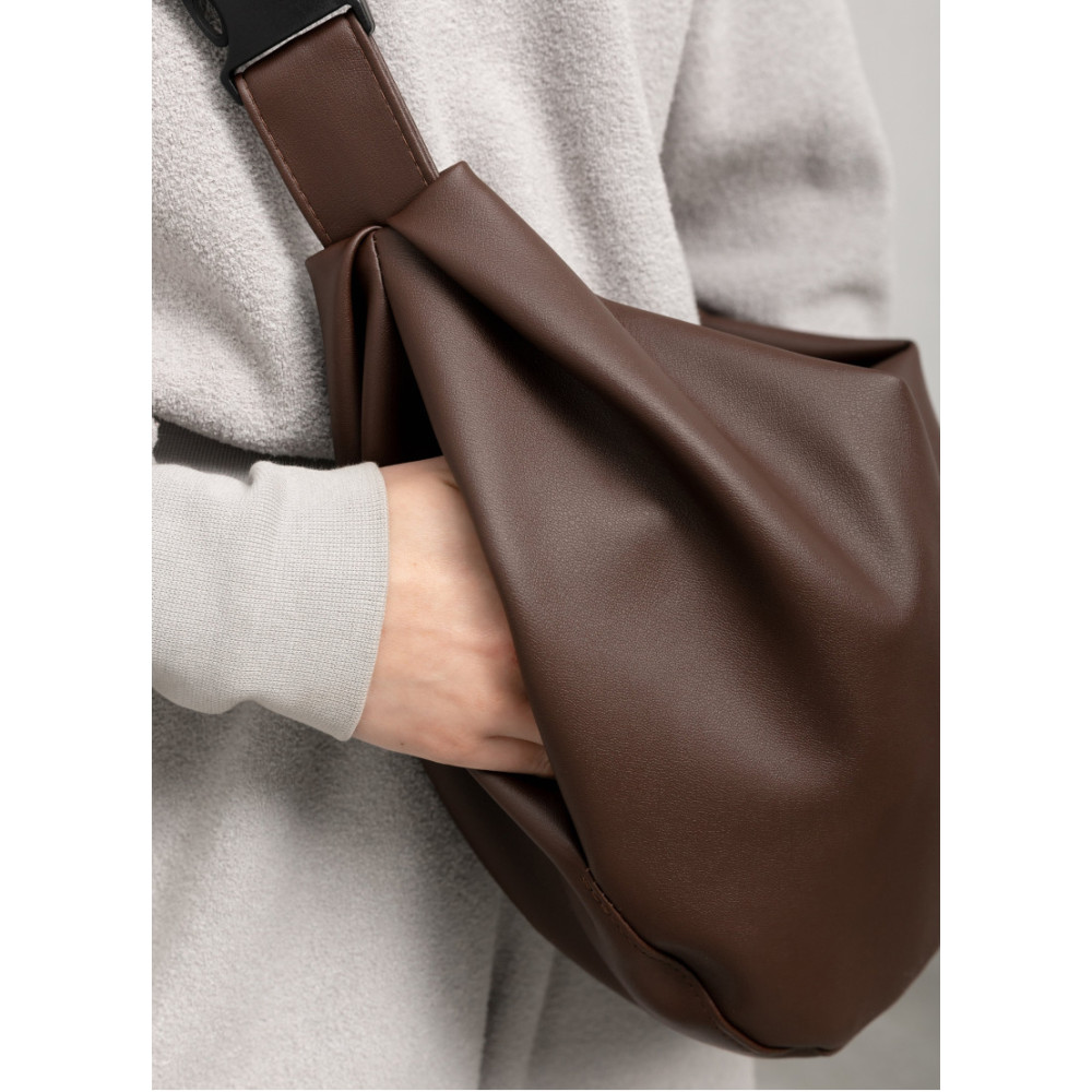 Жіноча сумка Sambag HOBO Bag-glove шоколадна 50 х 28 х 5 см (53400020)